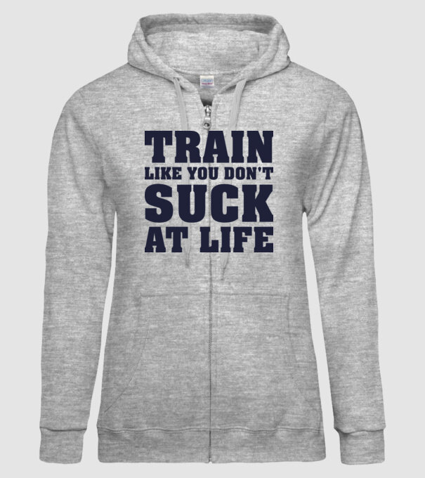 Train like you dont suck at life model gri pe tricou