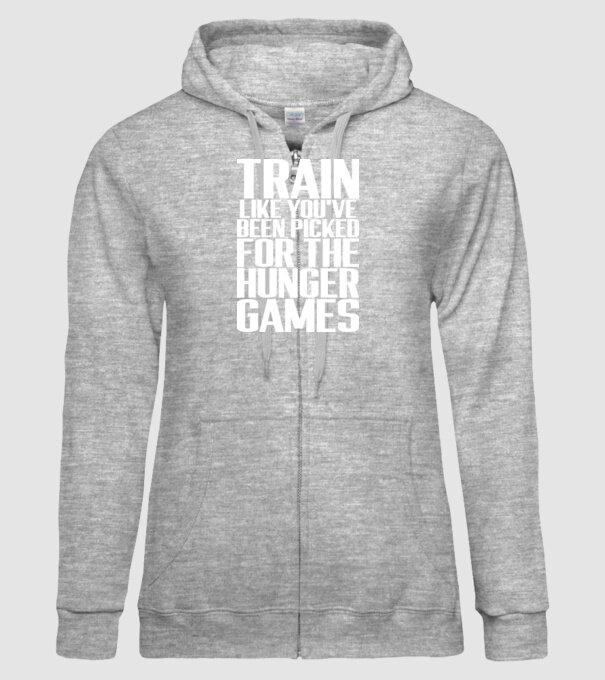 Train like youve been picked for the hunger games model gri pe tricou