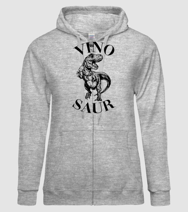 Vinosaur model gri pe tricou