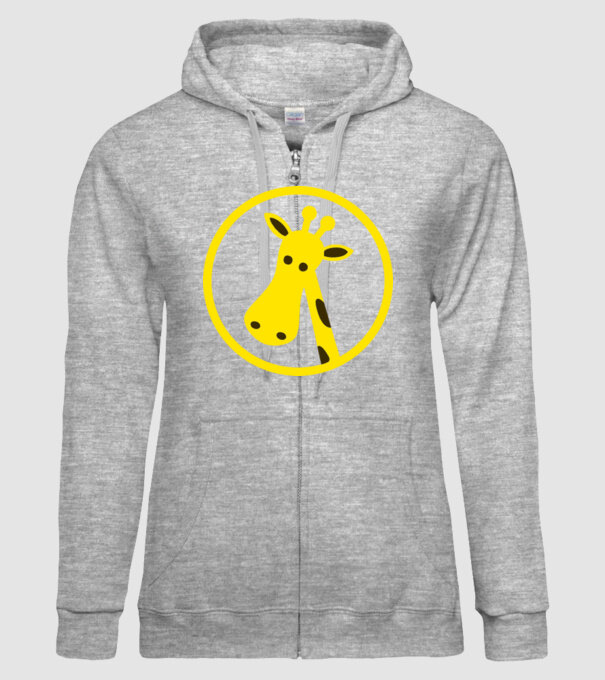 Girafă model gri pe tricou