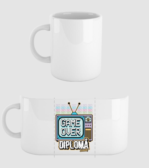 Absolvire retro diplomă model alb pe tricou