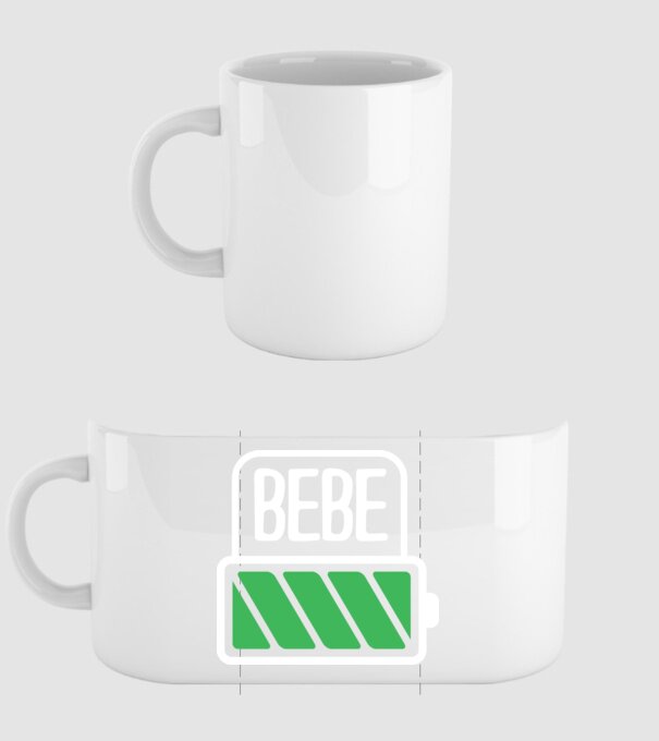 Bebe încărcat model alb pe tricou