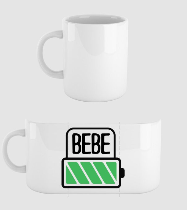 Bebe încărcat model alb pe tricou