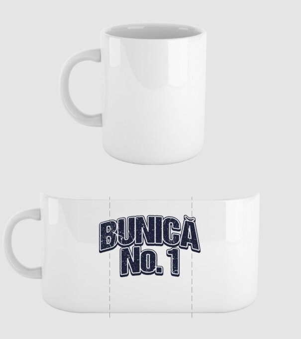 Bunică No.1 model alb pe tricou