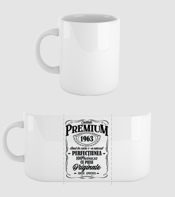 calitate premium -1963 - anul în care s-a născut - perfecțiunea - 100% unicat, cu piese originale, ediție limitată model alb pe tricou