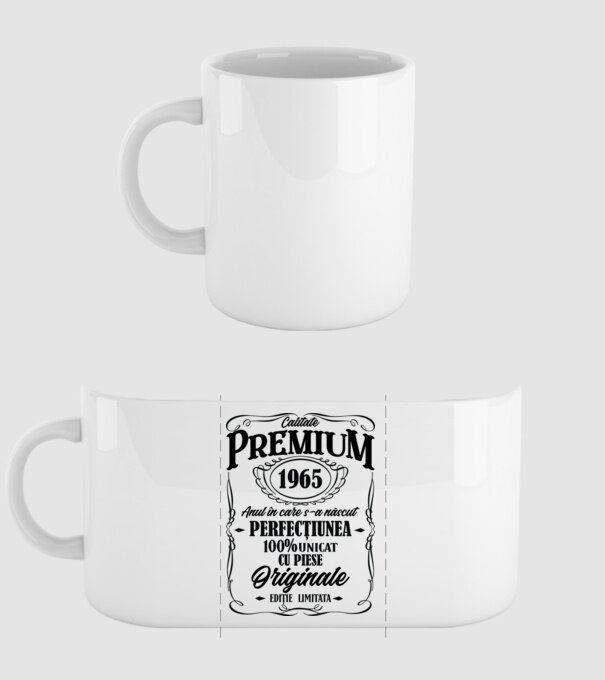 calitate premium -1965 - anul în care s-a născut - perfecțiunea - 100% unicat, cu piese originale, ediție limitată model alb pe tricou