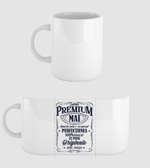calitate premium -mai- anul în care s-a născut - perfecțiunea - 100% unicat, cu piese originale, ediție limitată model alb pe tricou