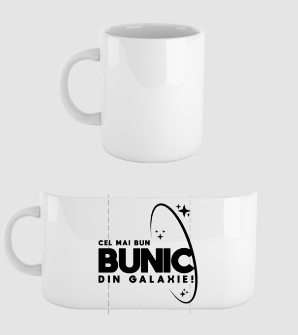 Cel mai bun bunic din Galaxie! model alb pe tricou