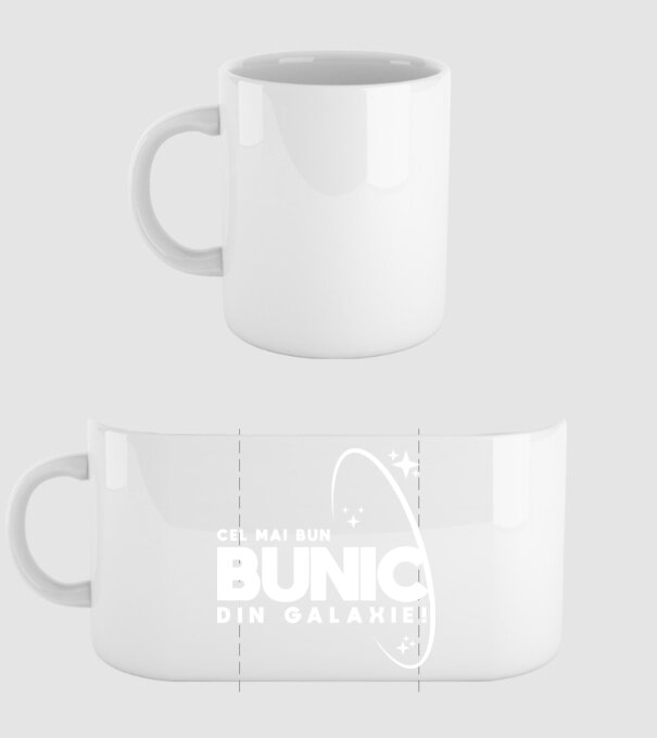 Cel mai bun bunic din Galaxie! model alb pe tricou