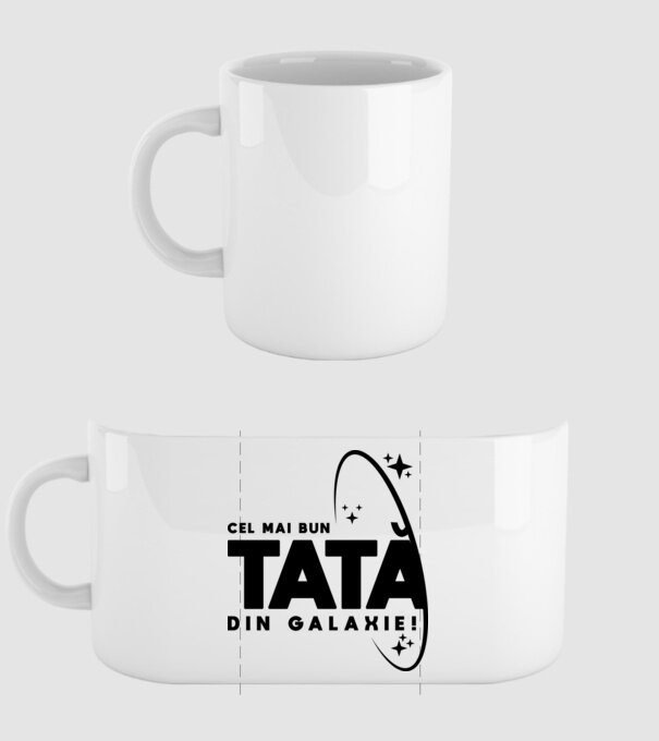 Cel mai bun tată din Galaxie! model alb pe tricou