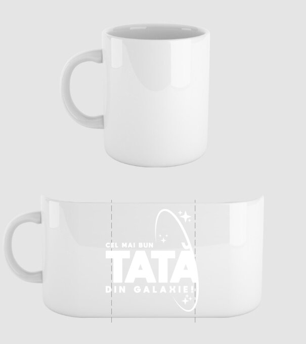 Cel mai bun tată din Galaxie! model alb pe tricou