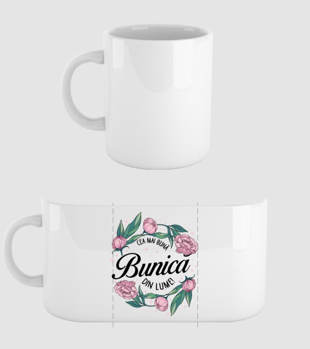 Cea mai bună bunică din lume! model alb pe tricou