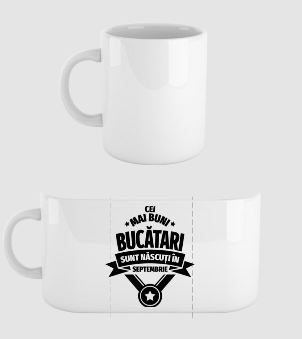 Cei mai buni bucătari sunt născuți în Septembrie model alb pe tricou