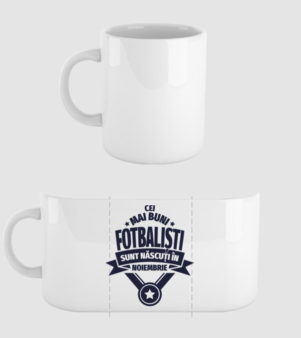 Cei mai buni fotbaliști sunt născuți în Noiembrie model alb pe tricou