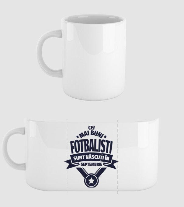 Cei mai buni fotbaliști sunt născuți în Septembrie model alb pe tricou