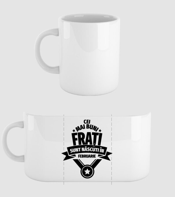 Cei mai buni frați sunt născuți în februarie. / Cele mai bune surori sunt născute în februarie. model alb pe tricou