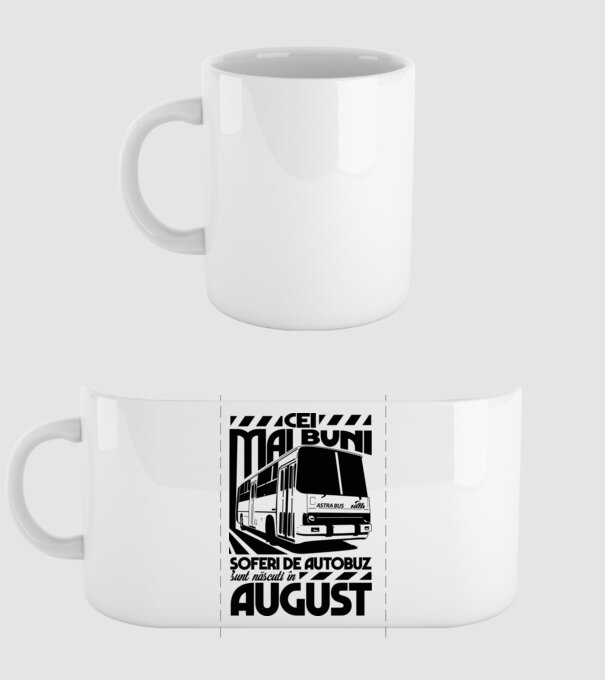 Cei mai buni șoferi de autobuz sunt născuți în August model alb pe tricou