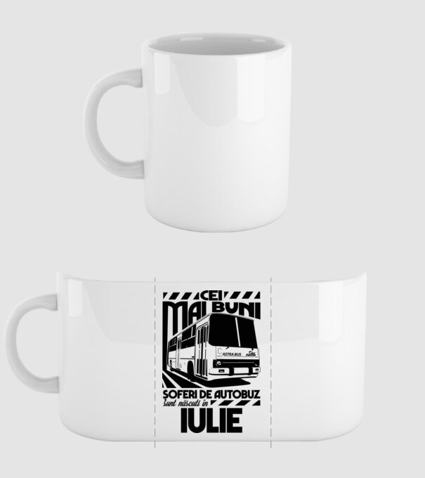 Cei mai buni șoferi de autobuz sunt născuți în Iulie model alb pe tricou