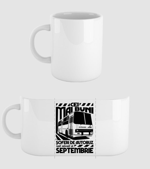 Cei mai buni șoferi de autobuz sunt născuți Septembrie model alb pe tricou
