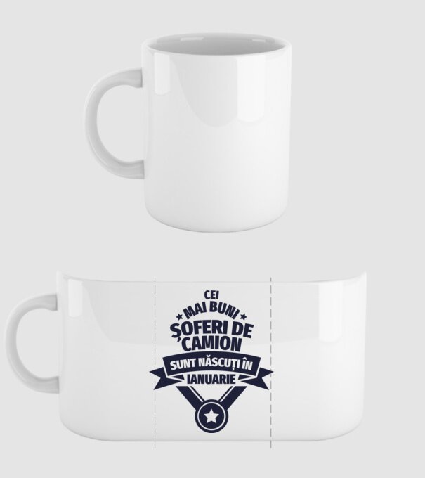 Cei mai buni șoferi de camion sunt născuți în Ianuarie model alb pe tricou