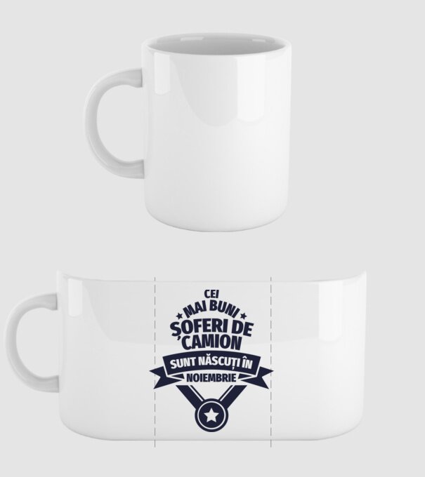 Cei mai buni șoferi de camion sunt născuți în Noiembrie model alb pe tricou