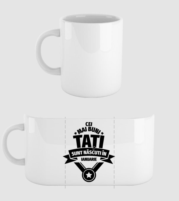 Cei mai buni Tați sunt născuți în ianuarie. model alb pe tricou