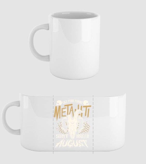 Cei mai mari metaliști sunt născuți în august. model alb pe tricou