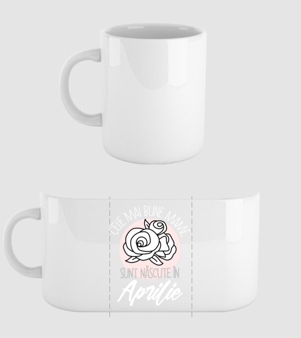 Cele mai bune mame sunt născute în Aprilie model alb pe tricou