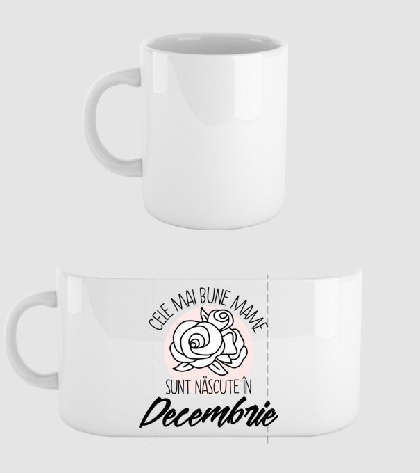 Cele mai bune mame sunt născute în Decembrie model alb pe tricou