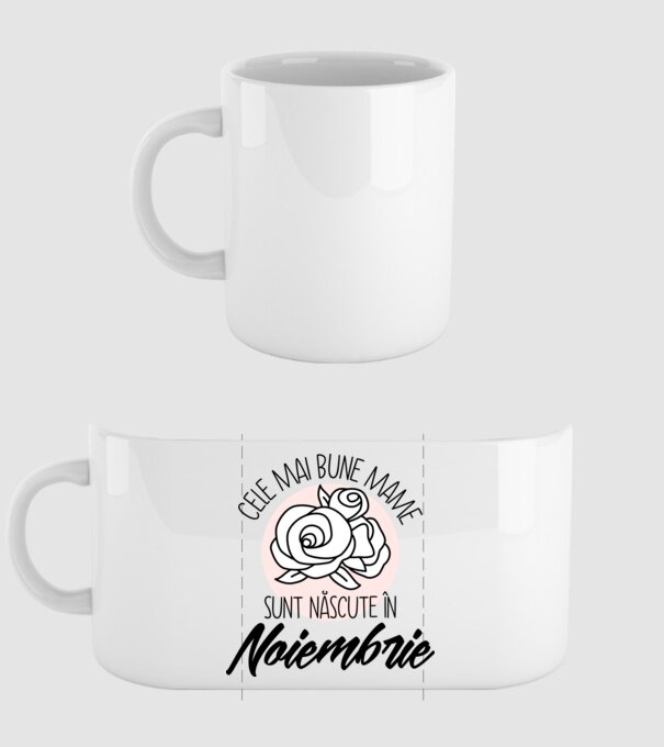 Cele mai bune mame sunt născute în Noiembrie model alb pe tricou