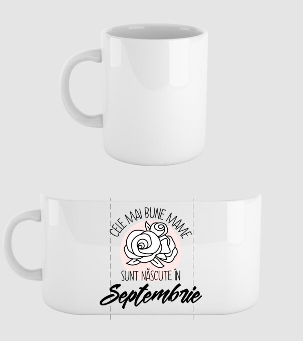 Cele mai bune mame sunt născute Septembrie model alb pe tricou