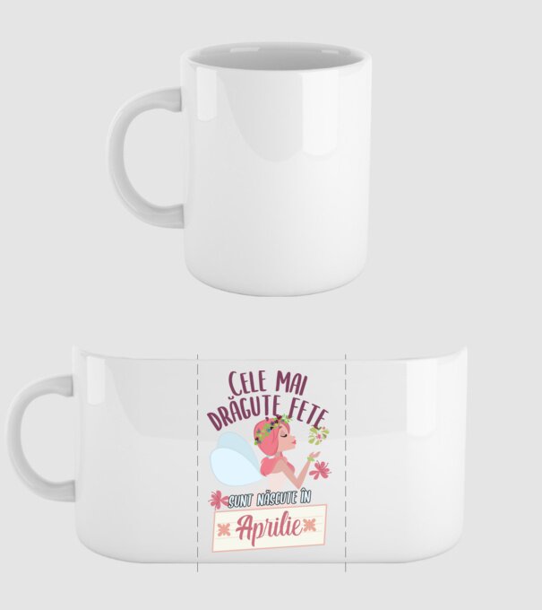 Cele mai drăguțe fete sunt născute în aprilie. model alb pe tricou
