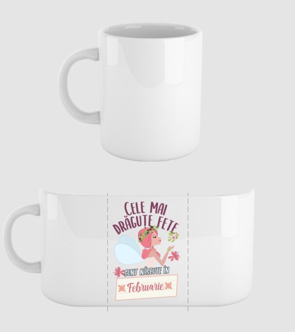 Cele mai drăguțe fete sunt născute în februarie. model alb pe tricou