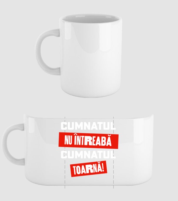 Cumnatul nu întreabă, cumnatul toarnă! model alb pe tricou