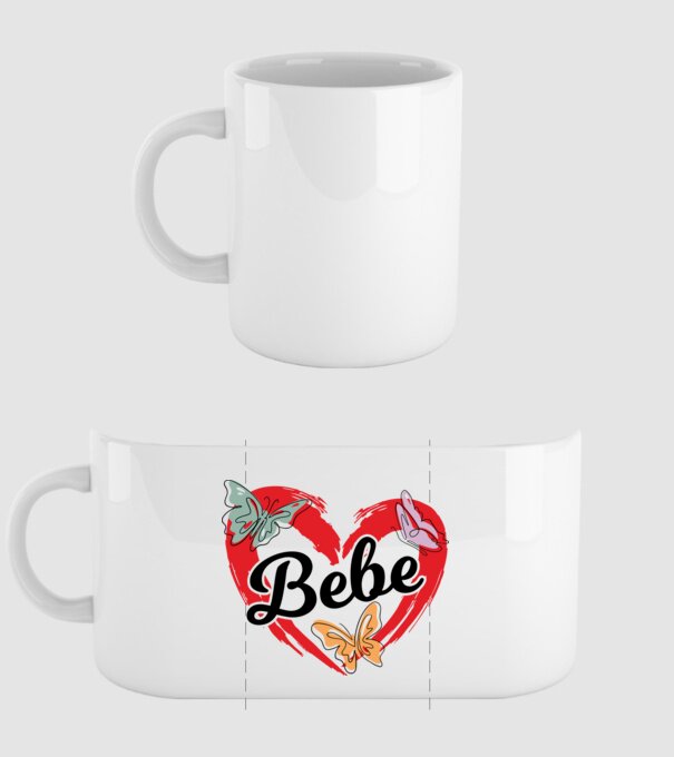 Bebe model alb pe tricou