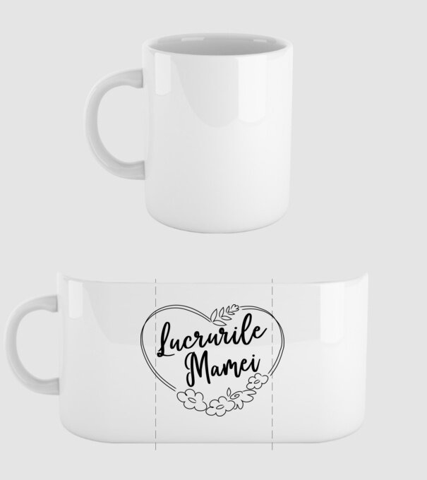 lucrurile mamei model alb pe tricou