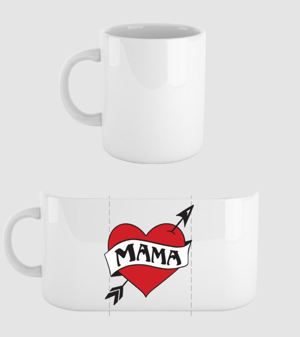 mama model alb pe tricou