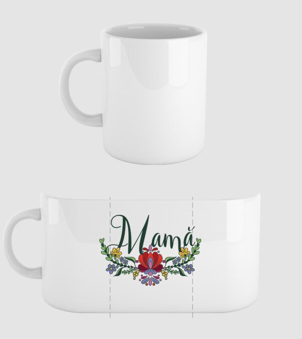 Mamă model alb pe tricou