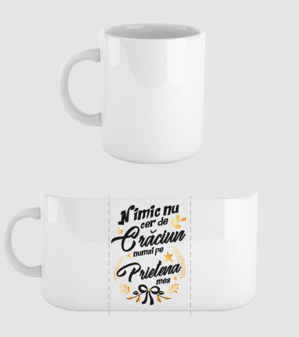 nimic nu cer de Crăciun, numai pe prietena mea model alb pe tricou