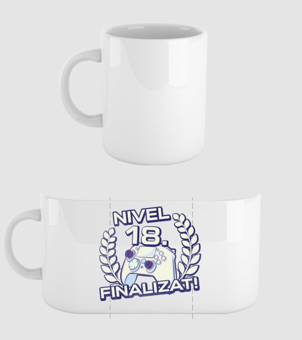 Nivel 18 finalizat! model alb pe tricou