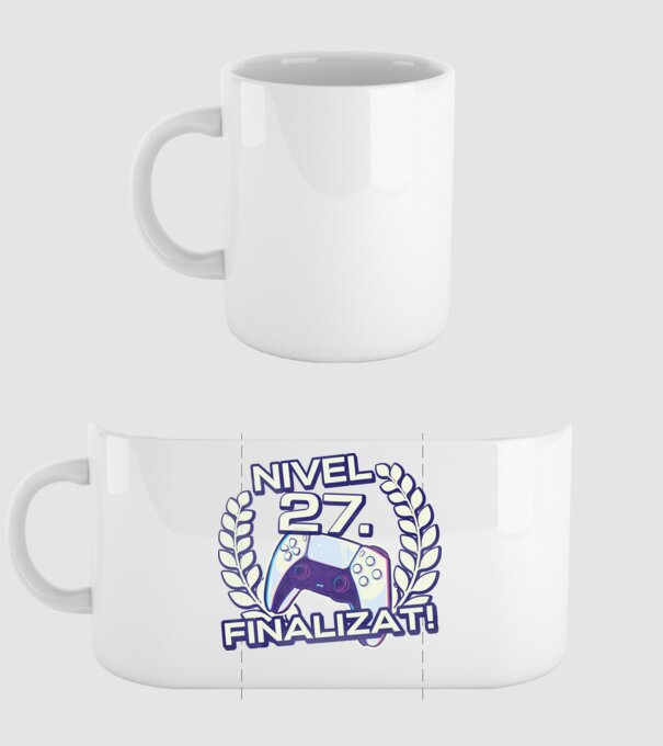 Nivel 27 finalizat! model alb pe tricou
