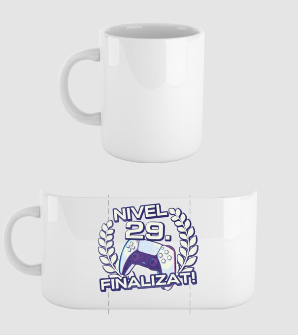 Nivel 29 finalizat! model alb pe tricou