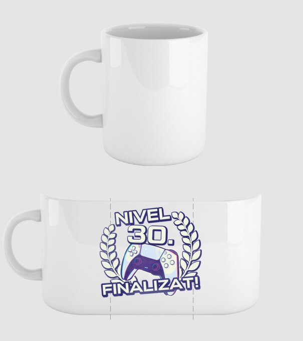 Nivel 30 finalizat! model alb pe tricou