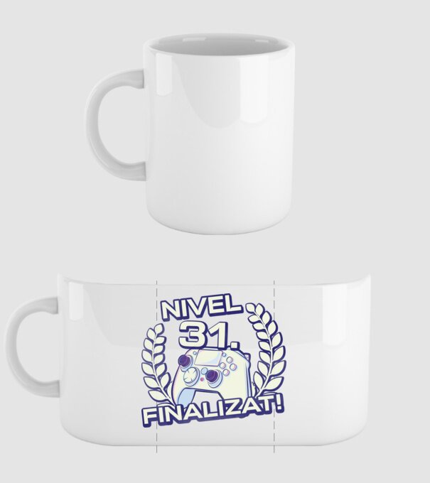 Nivel 31 finalizat! model alb pe tricou