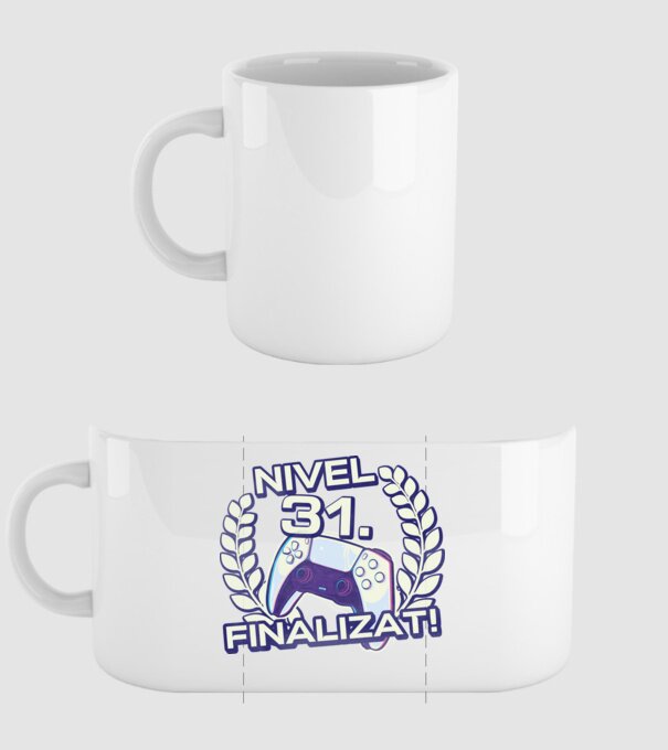 Nivel 31 finalizat! model alb pe tricou