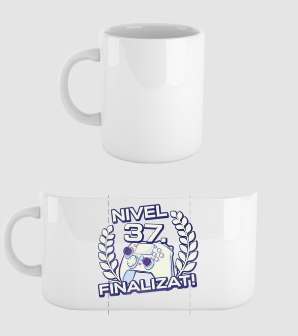 Nivel 37 finalizat! model alb pe tricou