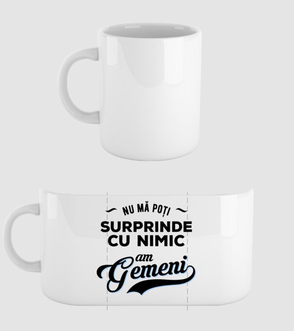Nu mă poți surprinde cu nimic, am gemeni model alb pe tricou