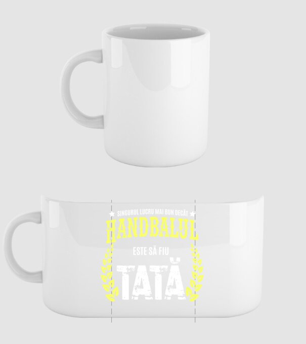 Singurul lucru mai bun decât handbalul este să fiu tată model alb pe tricou
