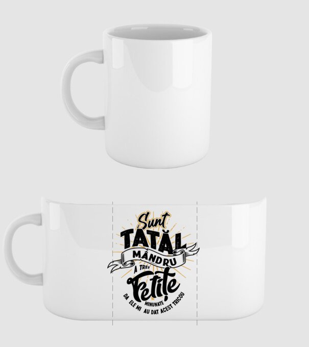 Sunt tatăl mândru a trei fetițe minunate - da, ele mi-au dat acest tricou model alb pe tricou