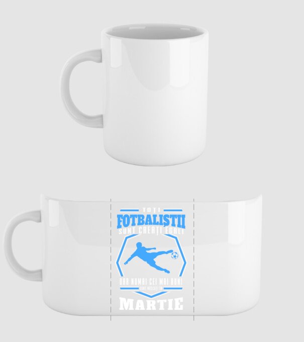 Toți fotbaliștii sunt creați egali, dar numai cei mai buni sunt născuți în martie model alb pe tricou